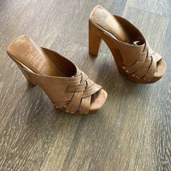 Michael KORS High heeled Platform Size 6M Clogs - Picture 1 of 11